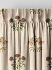 William Morris At Home Natural Lily Flower Embroidery Made to Measure Curtains - Image 5 of 9