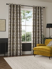 William Morris At Home Iron Grey African Marigold Made to Measure 100% Cotton Curtains - Image 2 of 9