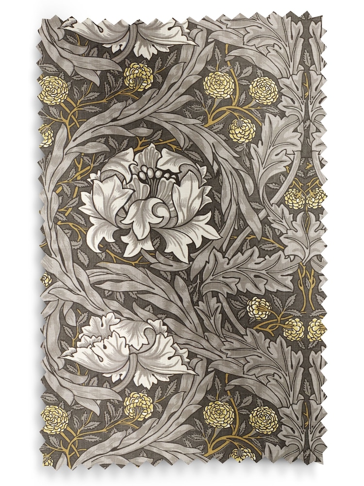 William Morris At Home Iron Grey African Marigold Made to Measure 100% Cotton Curtains - Image 9 of 9