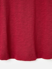 Burgundy Punainen - Oliver Bonas Slub Cotton Colour Block -t-paita - Kuva 5 / 5