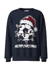 Name It Football Christmas Crew Sweatshirt - 2এর মধ্যে 1 ছবি