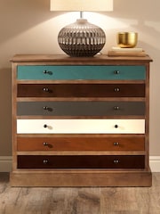 Pacific Multi Pine Wood Six Drawers Chest - Image 1 of 6