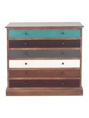 Pacific Multi Pine Wood Six Drawers Chest - Image 3 of 6