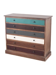 Pacific Multi Pine Wood Six Drawers Chest - Image 4 of 6