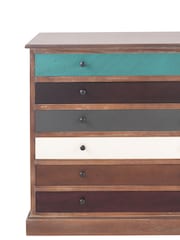 Pacific Multi Pine Wood Six Drawers Chest - Image 6 of 6