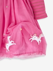 JoJo Maman Bébé Fuchsia Pink Unicorn Party Dress - Image 4 of 7