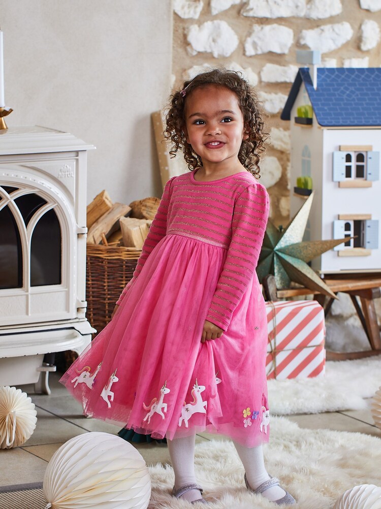 Fuchsia Pink - JoJo Maman Bébé Unicorn Party Dress - Image 7 of 7 Fuchsia Pink - JoJo Maman Bébé Unicorn Party Dress - Image 7 of 7