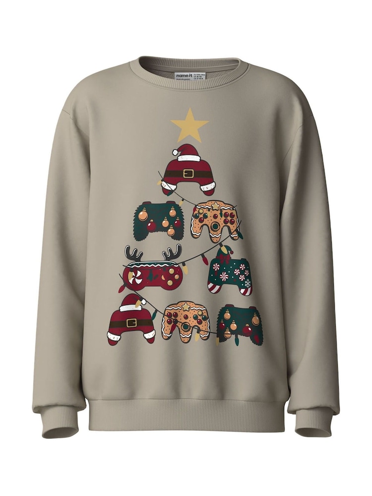 Name It Football Christmas Crew Neck Sweatshirt - Bilde 1 av 2