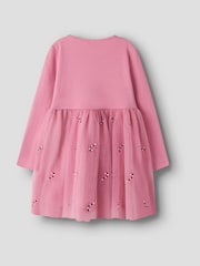 Name It Pink Reindeer Tulle Christmas Jersey Dress - Image 2 of 2