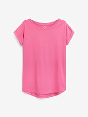 Pink Bright Cap Sleeve T-Shirt Top - Image 4 of 4