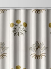 William Morris At Home Natural Lily Flower Embroidery Made to Measure Curtains - Image 8 of 9