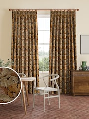 William Morris At Home Natural Acanthus Velvet Made to Measure Curtains - Image 1 of 9