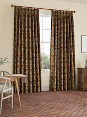 William Morris At Home Natural Acanthus Velvet Made to Measure Curtains - Image 2 of 9