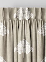 William Morris At Home Natural Marigold Tree Embroidery Made to Measure Curtains - Image 5 of 9
