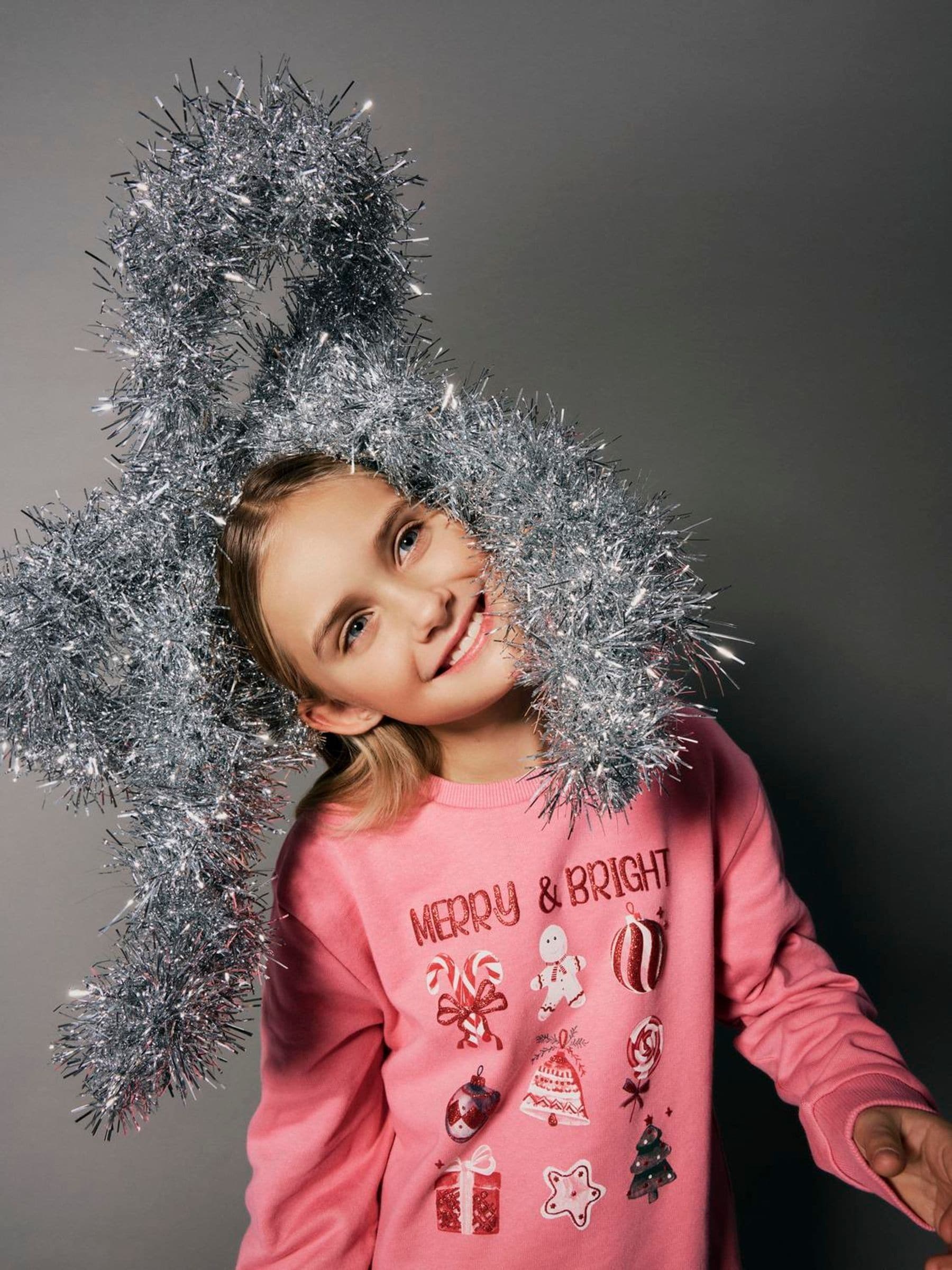Buy Name It Pink Santa Claus Bubble Gum Christmas Jumper from Next