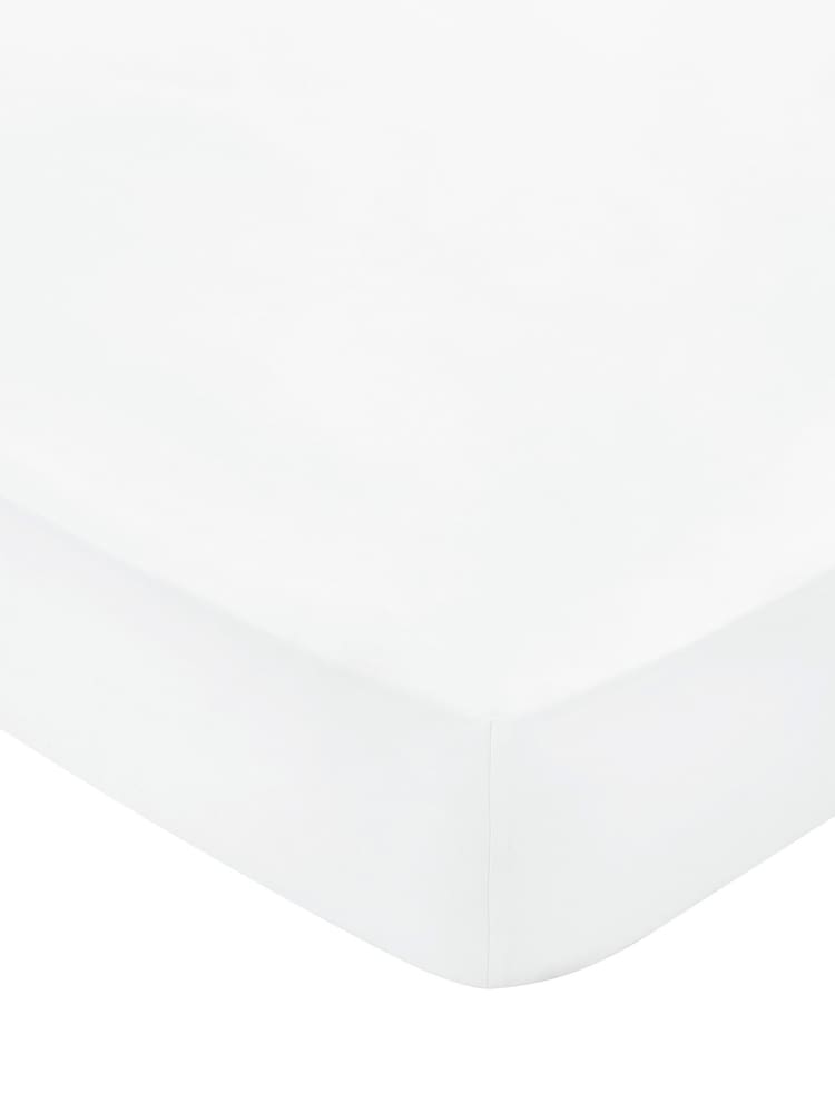 Bedeck Of Belfast White 1000 Thread Count Cotton Sateen Fitted Sheet - Image 2 of 2