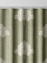 William Morris At Home Green Marigold Tree Embroidery Made to Measure 100% Cotton Curtains - Image 8 of 9