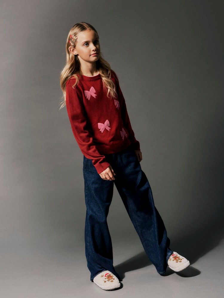 Name It Red Chirstmas Bow Jumper - Image 1 of 5