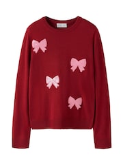 Name It Red Chirstmas Bow Jumper - Image 3 of 5