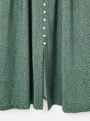 Oliver Bonas Green Polka Dot V-Neck Midi Dress - Image 5 of 5