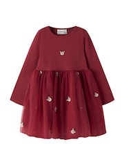 Name It Red Tulle Candy Cane Christmas Dress - Image 1 of 2