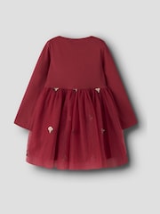 Name It Red Reindeer Tulle Christmas Jersey Dress - Image 3 of 3