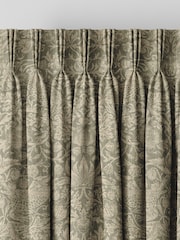 William Morris At Home Green Strawberry Thief Woven Made to Measure Curtains - Image 5 of 9