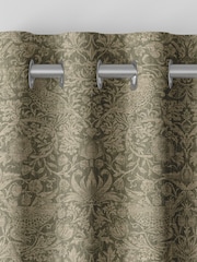 William Morris At Home Green Strawberry Thief Woven Made to Measure Curtains - Image 7 of 9