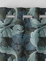 William Morris At Home Indigo Blue Acanthus Velvet Made to Measure Curtains - Image 7 of 9