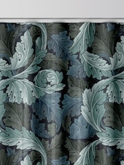 William Morris At Home Indigo Blue Acanthus Velvet Made to Measure Curtains - Image 8 of 9