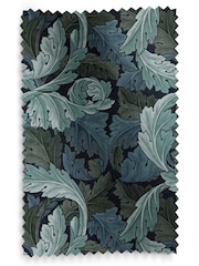 William Morris At Home Indigo Blue Acanthus Velvet Made to Measure Curtains - Image 9 of 9
