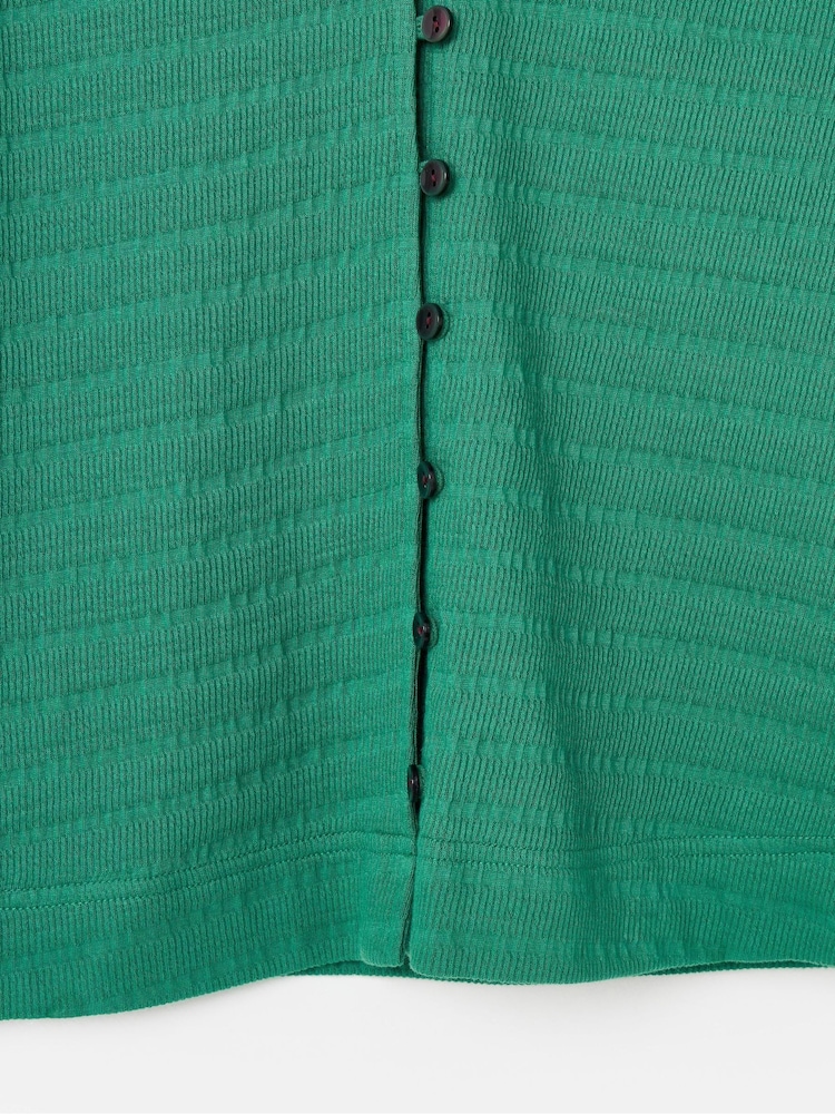 Oliver Bonas Green Textured Button Up Puff Sleeve Top - Image 5 of 5 Oliver Bonas Green Textured Button Up Puff Sleeve Top - Image 5 of 5