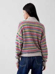 Mehrfarbig gestreift - Gap CashSoft Oversized Half-Zip Pullover Jumper - Bild 2 von 4