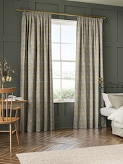 William Morris At Home Grey Wild Tulip Made to Measure Curtains - Image 2 of 9