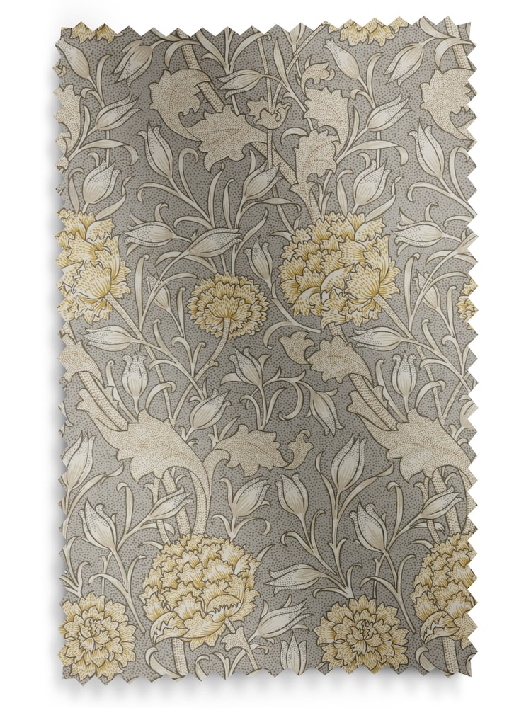 William Morris At Home Grey Wild Tulip Made to Measure Curtains - Image 9 of 9