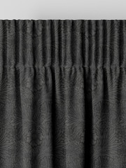 William Morris At Home Charcoal Grey Marigold Velvet Made to Measure Curtains - Image 6 of 9