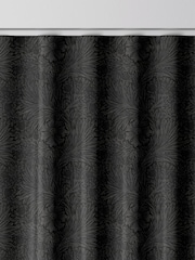 William Morris At Home Charcoal Grey Marigold Velvet Made to Measure Curtains - Image 8 of 9