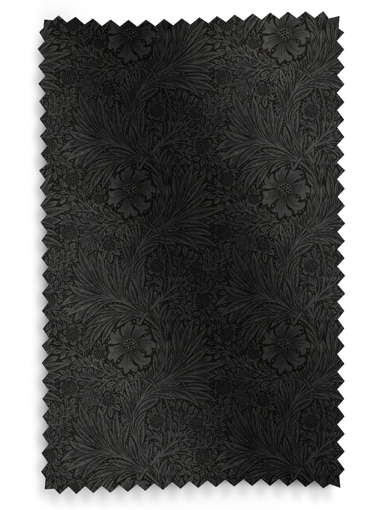 William Morris At Home Charcoal Grey Marigold Velvet Made to Measure Curtains - Image 9 of 9
