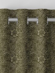 William Morris At Home Sage Green Marigold Velvet Made to Measure Curtains - Image 7 of 9