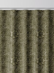William Morris At Home Sage Green Marigold Velvet Made to Measure Curtains - Image 8 of 9