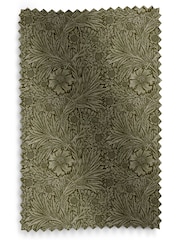 William Morris At Home Sage Green Marigold Velvet Made to Measure Curtains - Image 9 of 9