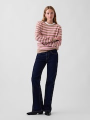 Gap Brown & Pink Stripe CashSoft Crew Jumper - Image 3 of 4