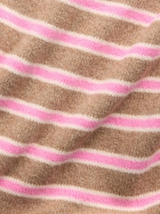 Gap Brown & Pink Stripe CashSoft Crew Jumper - Image 4 of 4