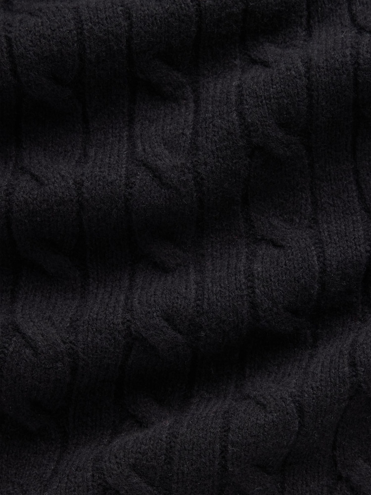 Gap Black CashSoft Cable-Knit Vest - Image 4 of 4 Gap Black CashSoft Cable-Knit Vest - Image 4 of 4