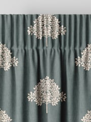 William Morris At Home Blue Marigold Tree Embroidery Made to Measure 100% Cotton Curtains - Image 6 of 9