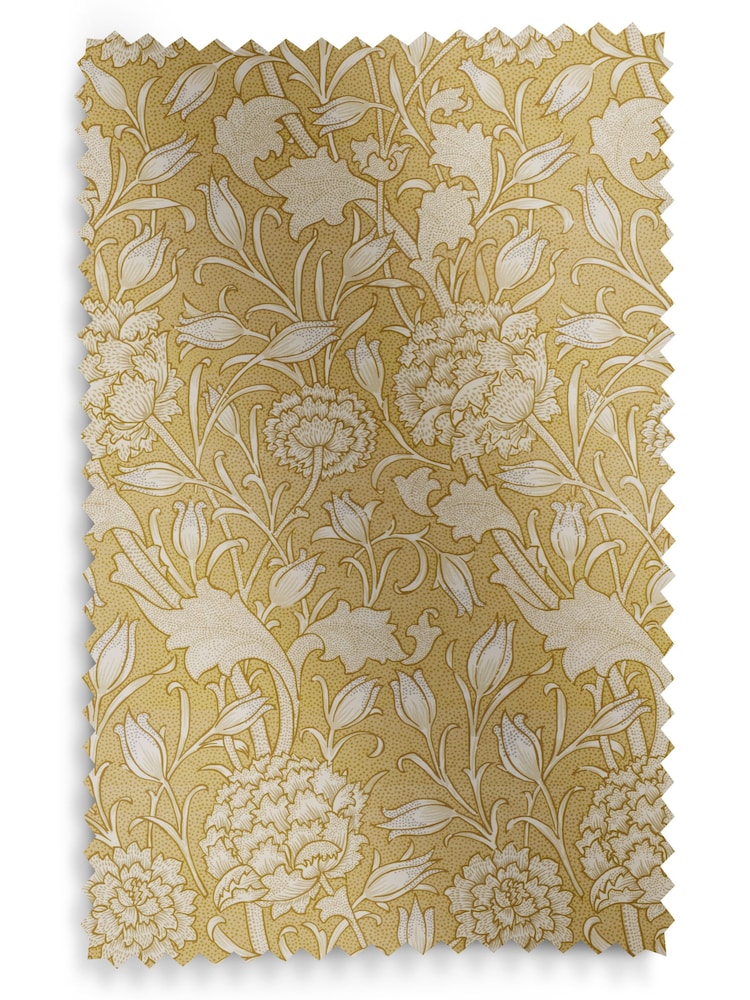 William Morris At Home Ochre Yellow Wild Tulip Made to Measure 100% Cotton Curtains - Image 9 of 9