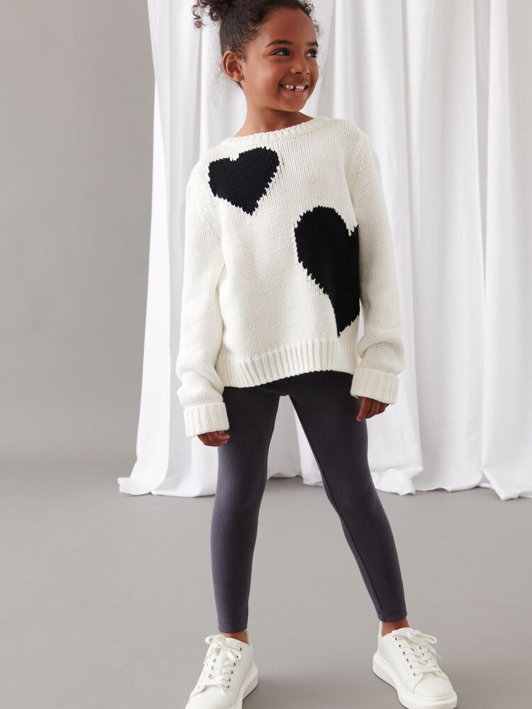 Mint Velvet Cream Heart Knit Jumper - Image 1 of 4