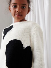 Mint Velvet Cream Heart Knit Jumper - Image 2 of 4