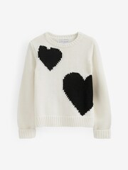 Mint Velvet Cream Heart Knit Jumper - Image 4 of 4