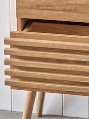Pacific Natural Eucalyptus Wood 3 Drawer Tall Unit - Image 3 of 8